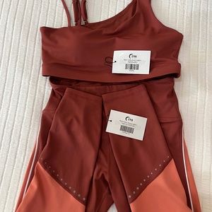 Terra Cotta Asym LNT Bra (XL) Set worn once Terra Cotta Piping LNT 7/8 24" 8-10